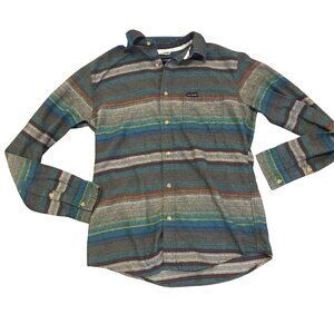 Ocean Current Men's Striped Woven Button-Up Shirt Size S Surf Style‎ Coastal